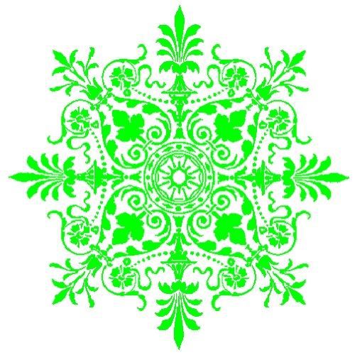 30 Custom Light Green Victorian Snowflake Personalized Address Labels