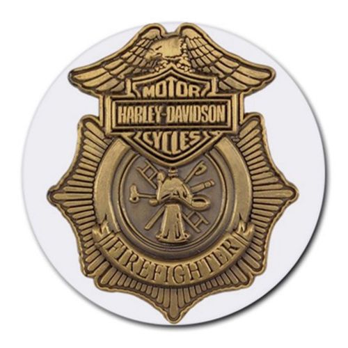 Harley Davidson Police Badge Round Mousepad Free Shipping