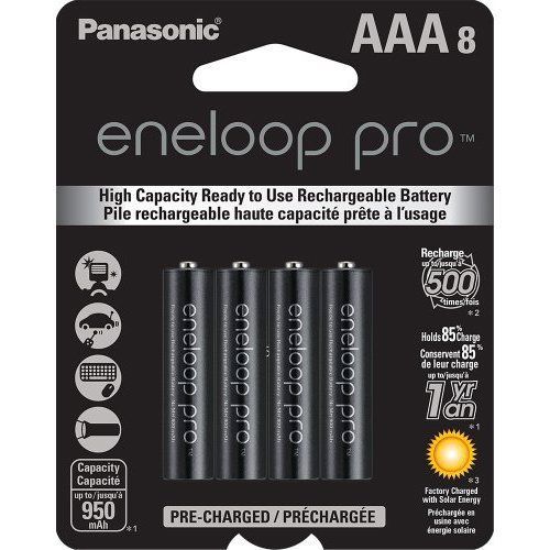 Panasonic battery bk-4hcca8ba 8pk eneloop pro aaa battery for sale