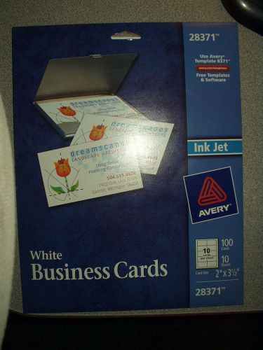 Avery Business Card gift tag others  2&#034; x 3.50&#034; Matte 100 cards 10 sheets  White