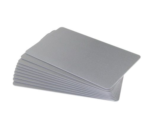 Silver CR80 30 Mil PVC Cards for Monochrome ID Printing Great for Business Cards