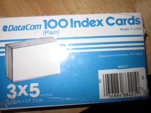 White 3x5 inch indx cards (plain)