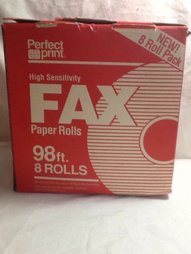 Perfect Print High Sensitivity Fax Paper Rolls 3 Unused Rolls