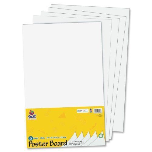 Pacon half-size sheet poster board - 14&#034; x 22&#034; - white (pac5443) for sale