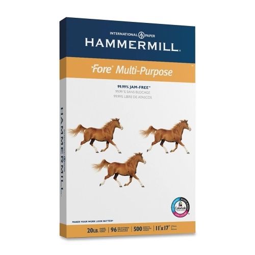 LOT OF 5 Hammermill Fore Multipurpose Paper -11&#034;x17&#034; -White -500/Ream