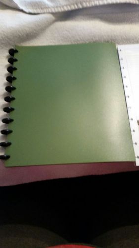 Staples 8 1/2&#034; x 11&#034; Green Plastic ARC Notebook