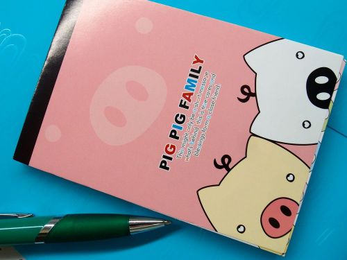 1PCS Pig Pig Family Memo Message Note Fax Paper Letter Writing Pad Stationery D3