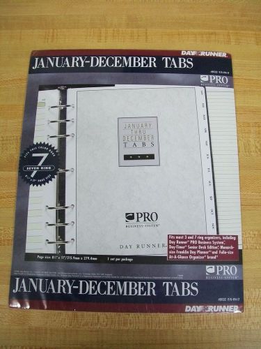 NEW JANUARY-DECEMBER TABS 8.5X11&#034; FITS 3 AND 7 RING ORGANIZERS #89312
