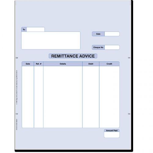100 Genuine Original Sage Accounts Remittance Advice A4 Blue Laser Inkjet 06412