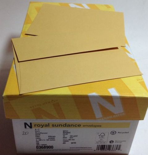 Neenah Royal Sundance Envelopes A-2 Sunflower Fiber Finish 250/Box FREE SHIPPING