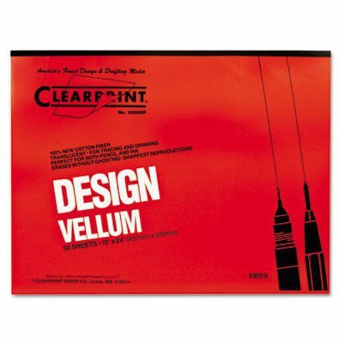 Clearprint Design Vellum Paper, 16lb, White, 18 x 24, 50 Sheets (CHA10001422)