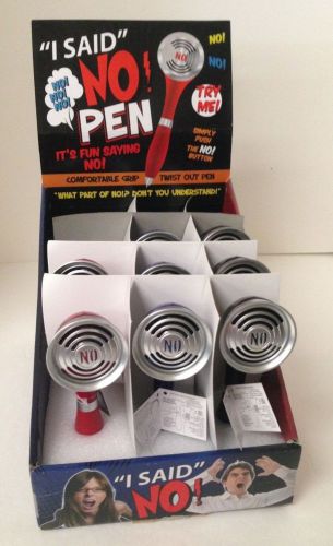 &#034;I Said&#034; NO PEN 12 pc Display Say it Loud! Push Button! RESELL / WHOLESALE