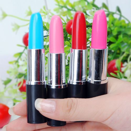 6x Lipstick Shape Cute Ball Point Ballpoint Pen Lady Favor Office Stationery Set