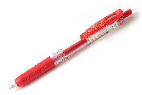Zebra Sarasa Push Clip Gel Ink Ballpoint Pen 0.7 mm Red Ink Color JJB15