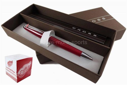 Nhl detroit red wings cross® aventura black ballpoint pen &amp; drw memo note book for sale