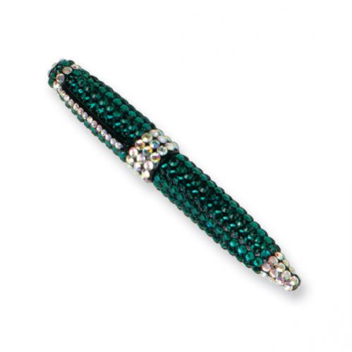 New Green Ball-point Pen Office Accessory Made with Swarovski® Crystals