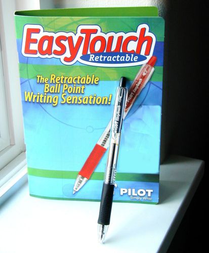 3-pack new pilot easytouch 0.5mm fine retractable ball point pens black for sale
