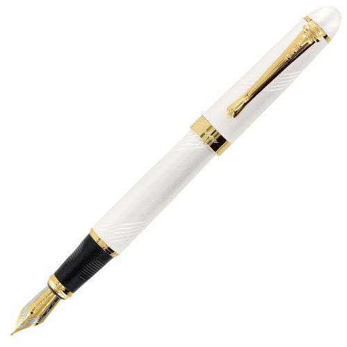 JinHao X450 Kurve Vanilla Gold Trim Fountain Pen, Medium Point