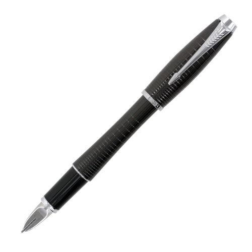 Parker Urban Premium Ebony Chiseled Fountain Pen, Medium, Black Ink (S0976040)