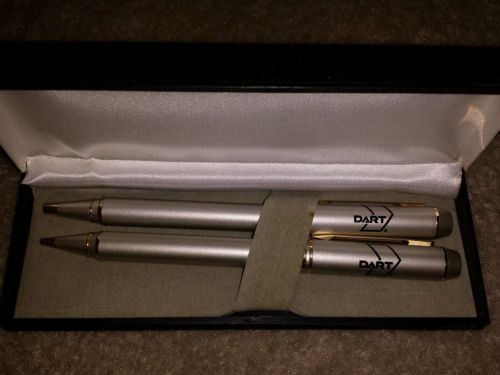 Dart railway set of 2 pens, new,  never used in black velvet box for sale
