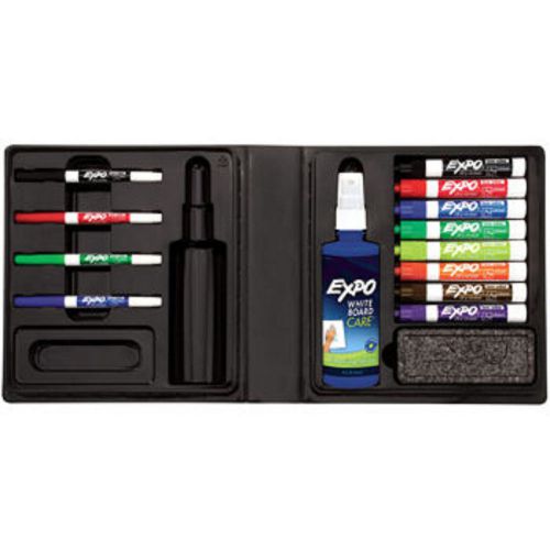 Expo erase marker kit, chisel/fine points, assorted colors new for sale
