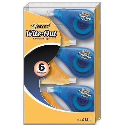 BIC Wite-Out EZ Correct Correction Tape, 6 pk
