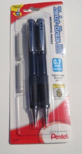 4 PENTEL Twist Erase III Automatic Pencils 0.7mm  Black Barrel