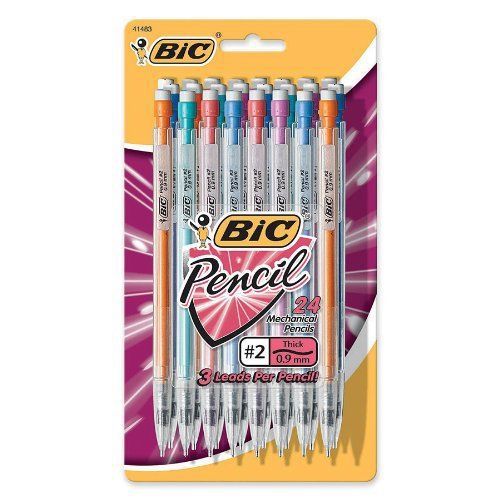 Bic Mechanical Pencil With Pocket Clip - #2 Pencil Grade - 0.9 Mm (mplwp241)