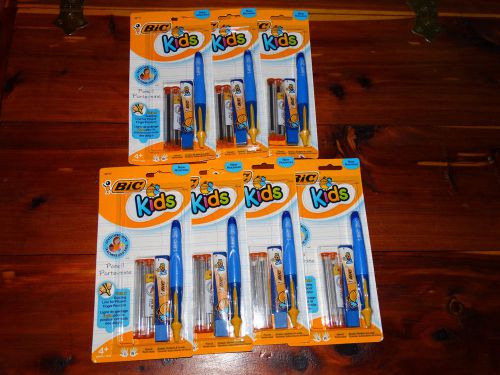 7 Bic Kids Mechanical Pencil Set Blue 1.3 mm Ages 4+ Sealed Free Shipping!!!!!!!
