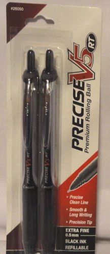 3 Packs Pilot PRECISE V5 RT, RETRACTABLE REFILLABLE EXTRA FINE BLACK INK PENS