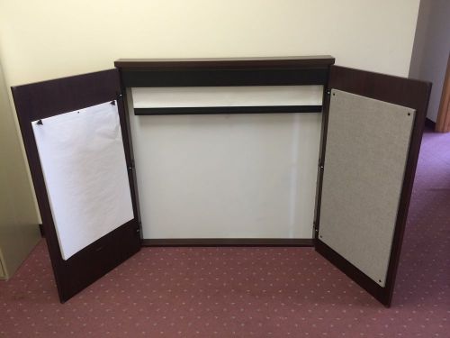 HON Multipurpose White Board, Projector Screen, &amp; Bulletin Board Cabinet