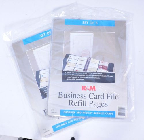 Set of 2 packs of vinyl business card holders, 3 ring binder, holds 200 cards
