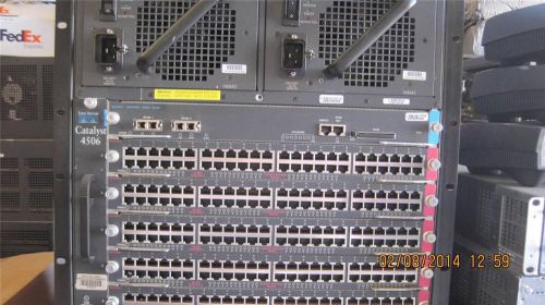 Cisco ws-c4506 loaded (2) 1400 AC Ws-x4013+ and more