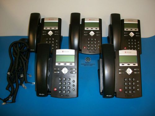 Qty 5 - Polycom SoundPoint IP 335 (2200-12375-025) VoIP Phone - PoE - UC 4.0.1