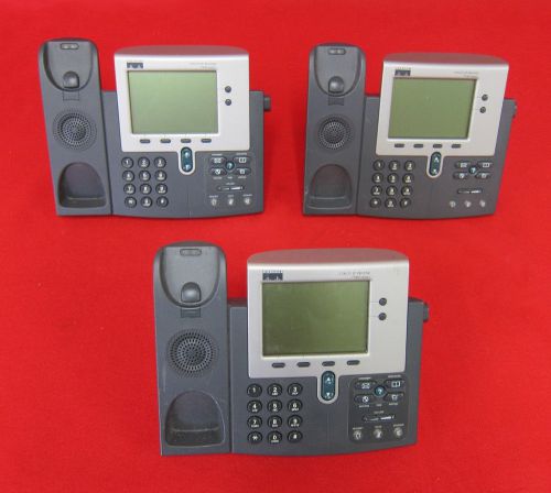 LOT[3]:  Cisco CP-7940G 7940 IP VoIP Business Office Phone For PARTS/REPAIR #51