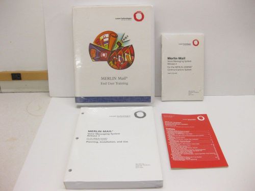 AT&amp;T LUCENT TECHNOLOGIES MERLIN VOICE MAIL MANUALS &amp; VIDEO USER GUIDE UNUSED