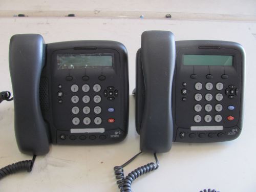 Lot of 2x 3Com VOIP Office Business Phones 3101SP 3C10401SPKRB 655-0247-01