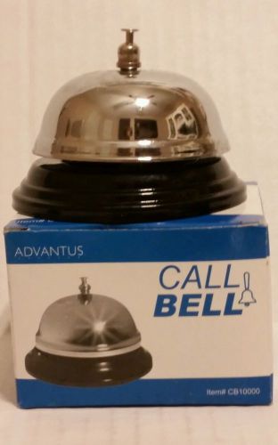 Advantus Call Bell 3-1/2 Inch Chrome Plated Table Bells School Work New CB10000