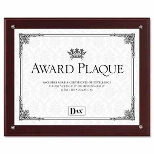 Plaque-In-An-Instant Kit w/Certificates/Mats, 10-1/2 x 13, Mahogany (DAXN100MT)