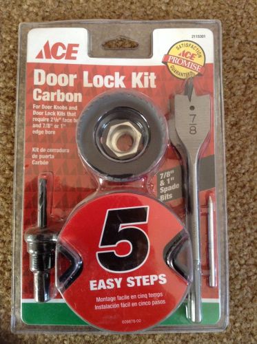 Nip new ace door lock kit carbon part 2115301 wood carpentry tools locks &amp; knobs for sale