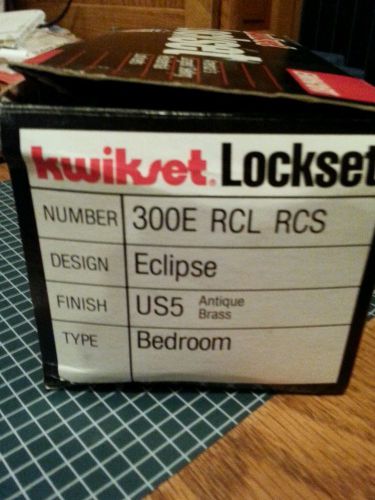Kwikset  bedroom  , ECLIPSE, Fin: US5 antique BRASS eclipse