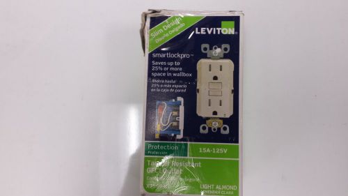 Leviton X7599-KT TAMPER Resistant GFCI OUTLET, Light Almond