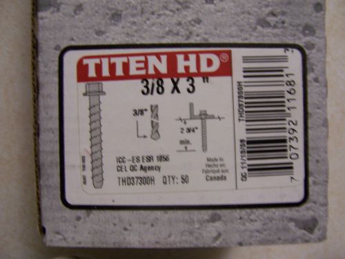 Simpson Strong Tie Titen HD 3/8 x 3 Concrete Anchor Screws Part- Box (12) Pieces