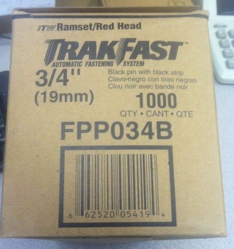 Ramset fpp034b trakfast 3/4&#034; standard black pin fuel/pin pack for sale