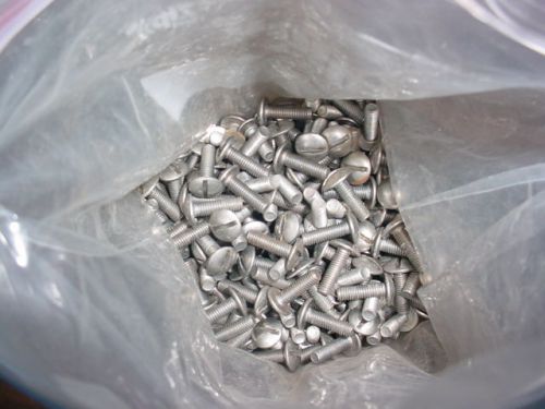 One pound of stainless steel bolts 3/16 inches approx 1/2 long flathead size 10 for sale