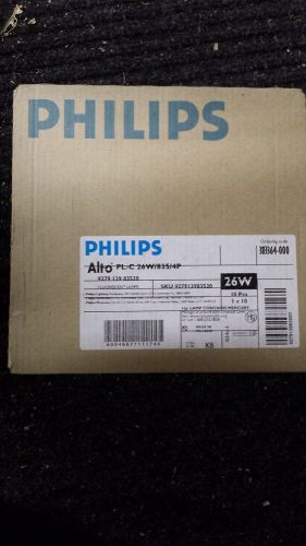 &#034;new&#034; philips pl-c 26w 835 4p cfl fluorescent lamps 4-pin new 10 pack g24q-3 for sale