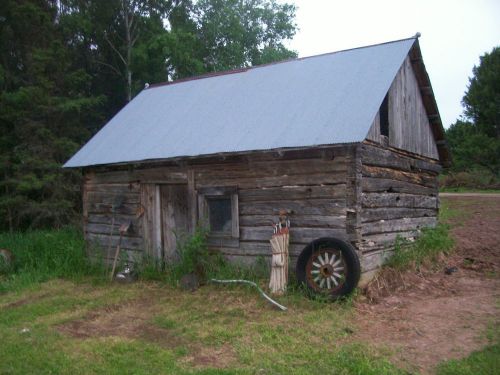 Log Cabin camp sauna   Early 1900&#039;s complete with steel tin  roof, will ship