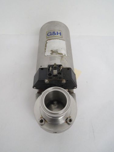 G&amp;H 1-1/2 IN PNEUMATIC STAINLESS STAINLESS TRI-CLAMP BUTTERFLY VALVE B449858