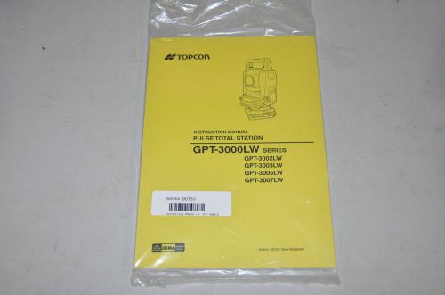 Topcon GPT-3000LW Series Total Station Manual - NEW