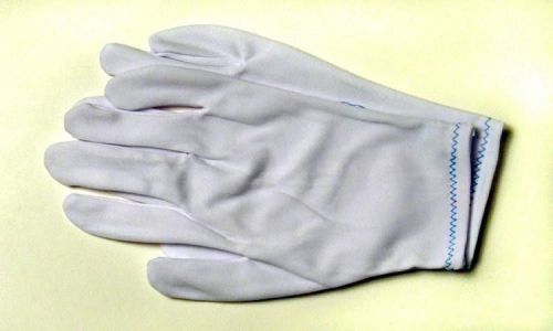 Men&#039;s white industrial work gloves 100% nylon size medium 6 pair new for sale